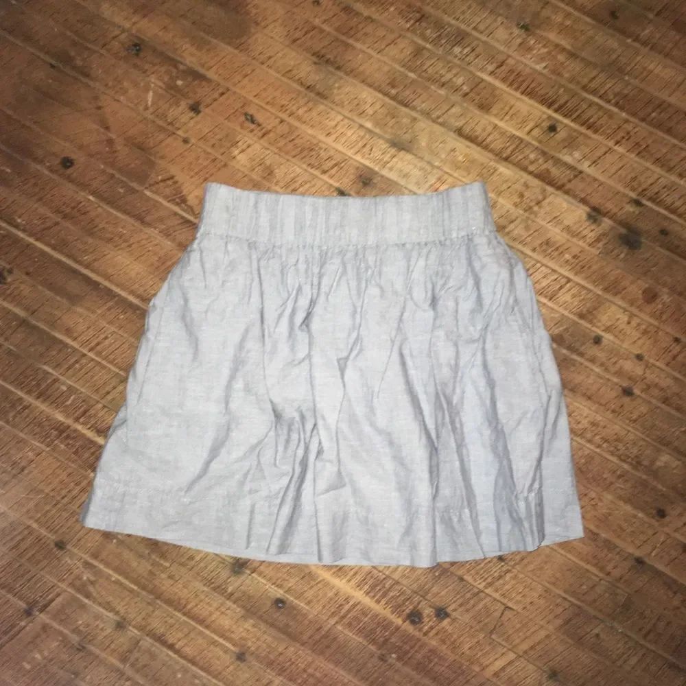 Linen blend 00 J Crew gathered light academia skirt